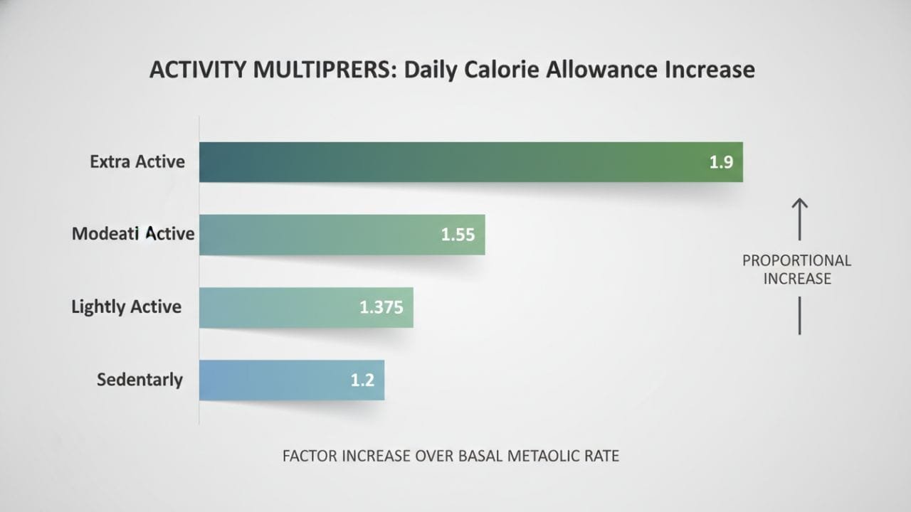 A comparative bar chart illustrating different Activity Multipliers