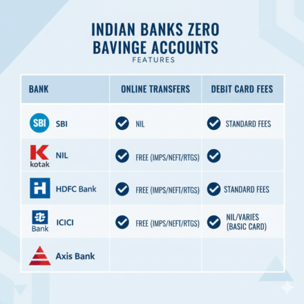 Best Zero Balance Savings Account India 2026: Complete Guide
